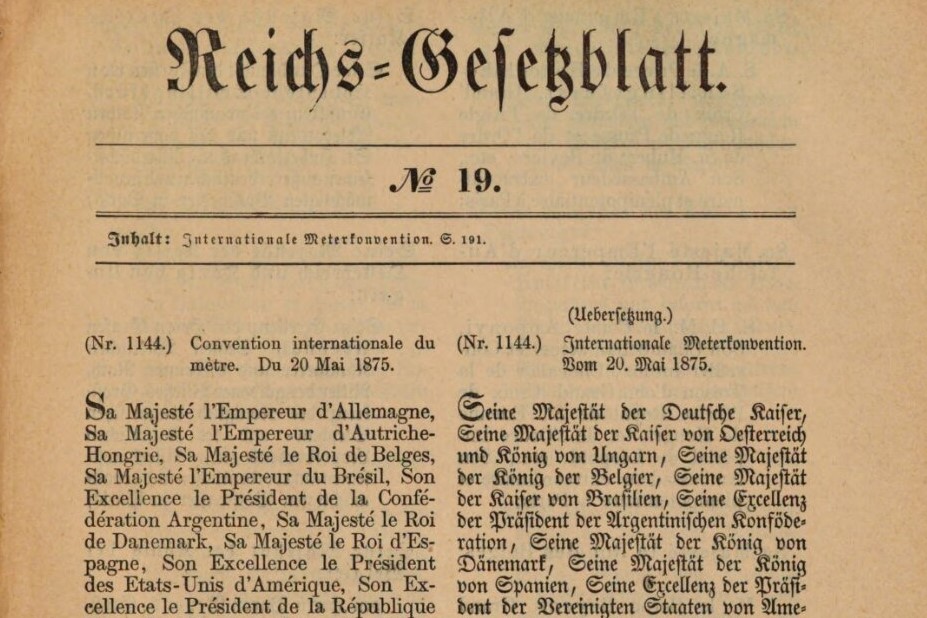 1875 09 05 Gesetzesblatt Meterkonvention