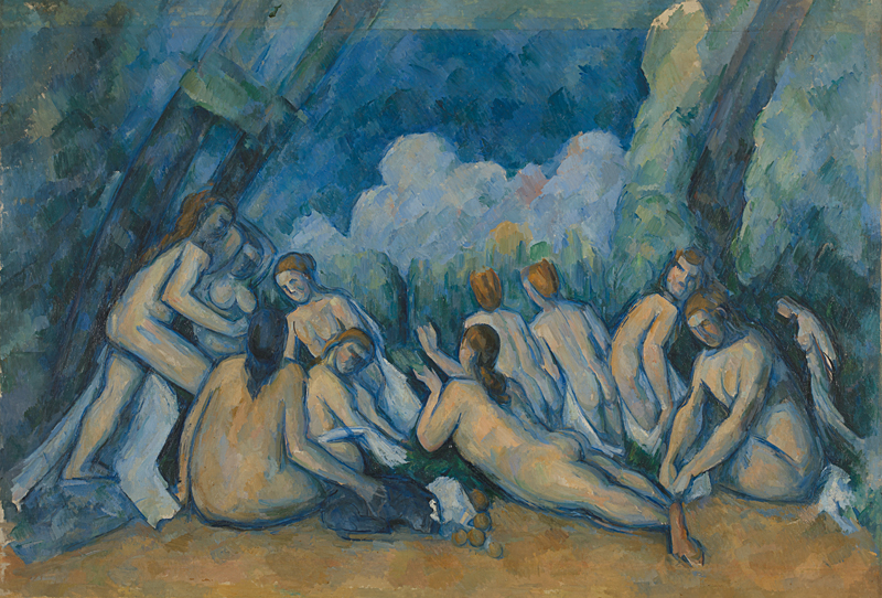 Paul CézanneBathers (Les Grandes Baigneuses)about 1894-1905Oil on canvas, 127.2 x 196.1 cmPurchased with a special grant and the aid of the Max Rayne Foundation, 1964NG6359https://www.nationalgallery.org.uk/paintings/NG6359
