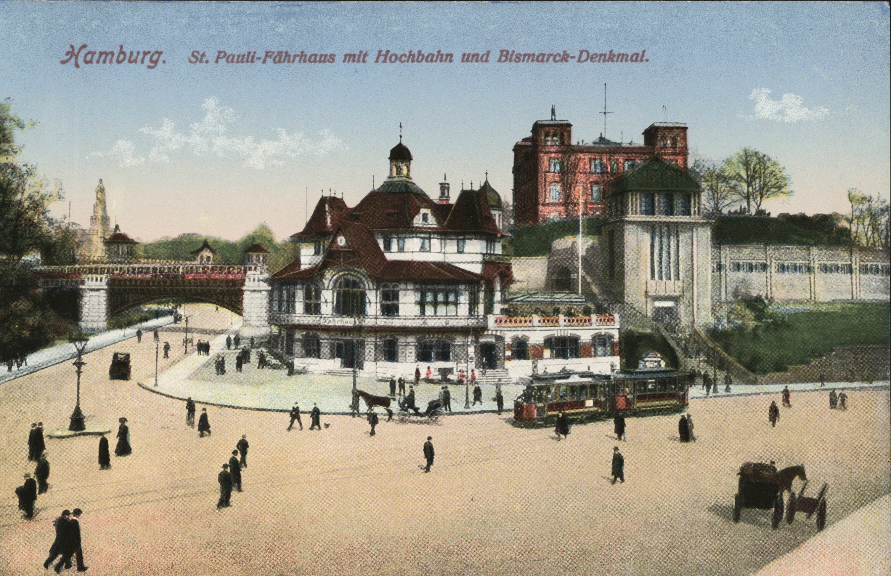 historische Postkarte Hamburg