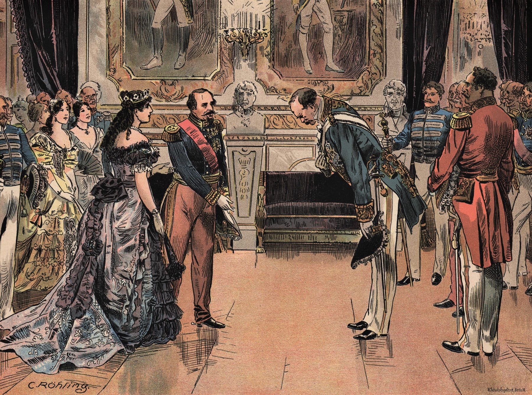 Empfang Bismarcks am franzoesischen Kaiserhof 1862 Otto von Bismarck