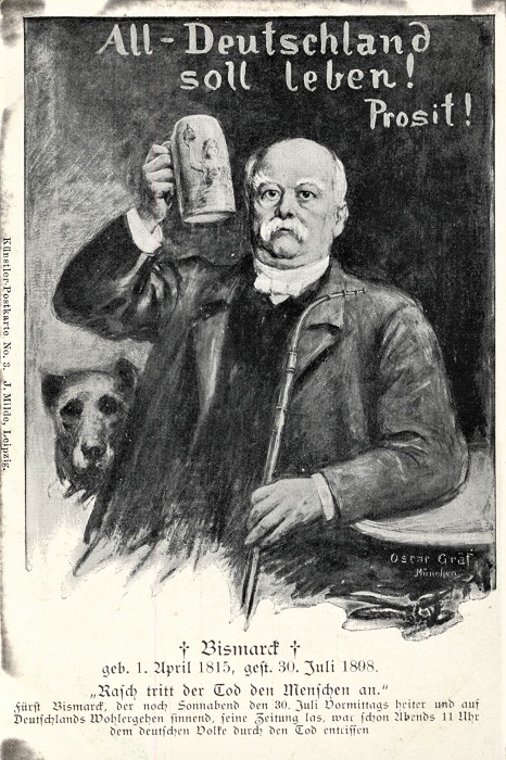 1898 Bismarck Postkarte Alldeutscher Verband a