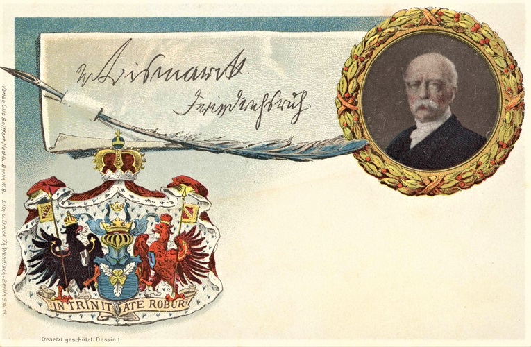 1900 Bismarck Postkarte Wappen a