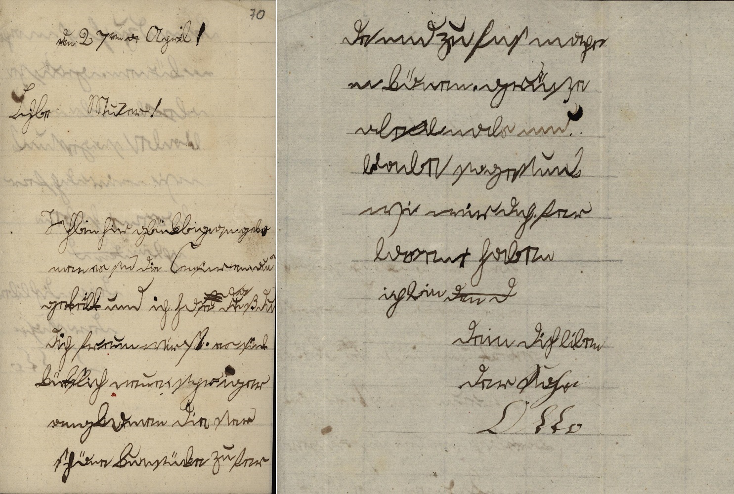 Bismarck erster Brief an die Mutter 1822