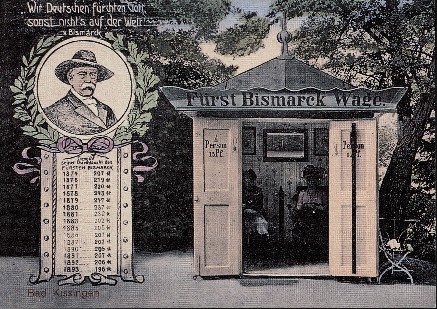 Kissingen Postkarte Bismarck Waage Otto von Bismarck Stiftung