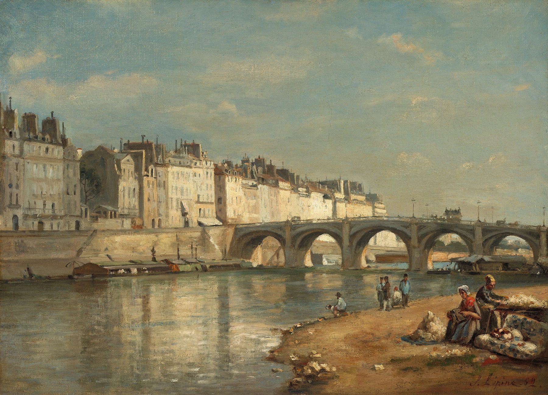 Paris Pont de la Tournelle 1862 Stanislas Lepine